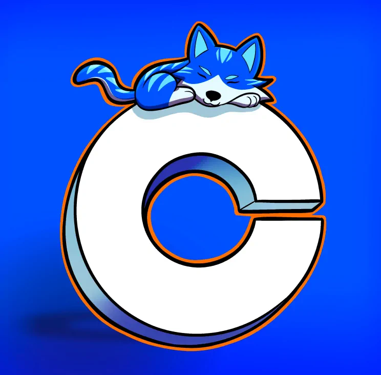 Sleep Toshi on Base logo illustration